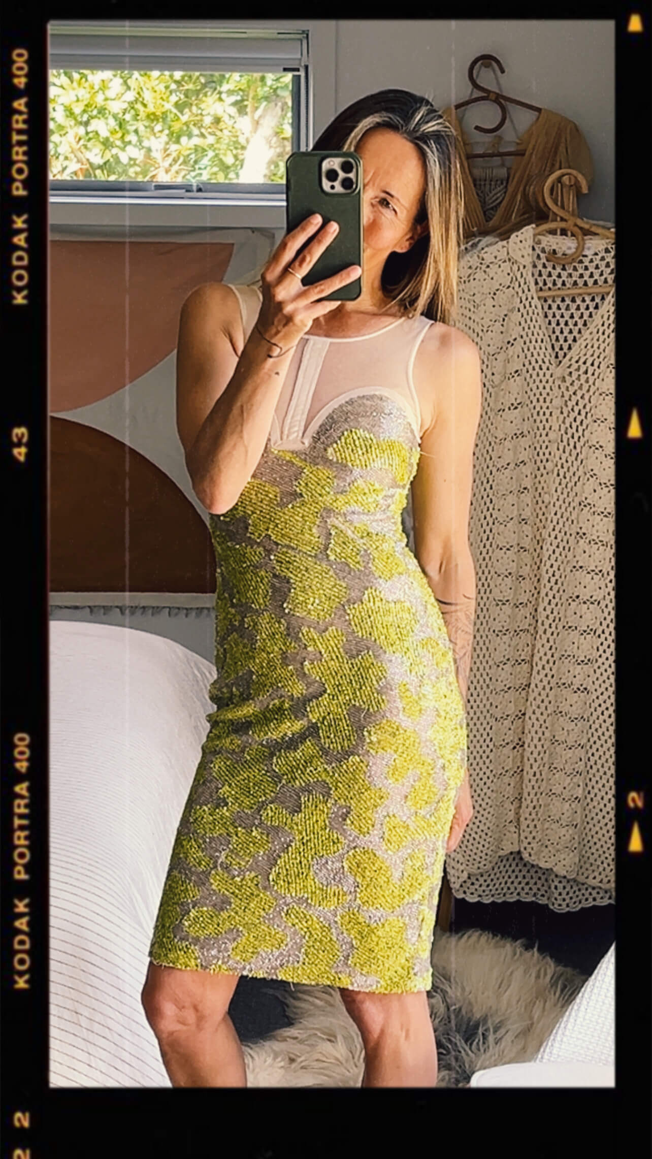 RACHEL GILBERT // Sequin Beaded Dress // Size 1 (8)