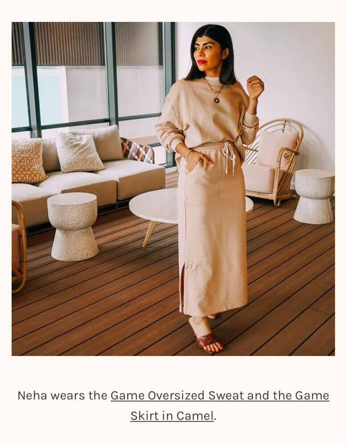 POL Game Skirt // Camel // Size 10