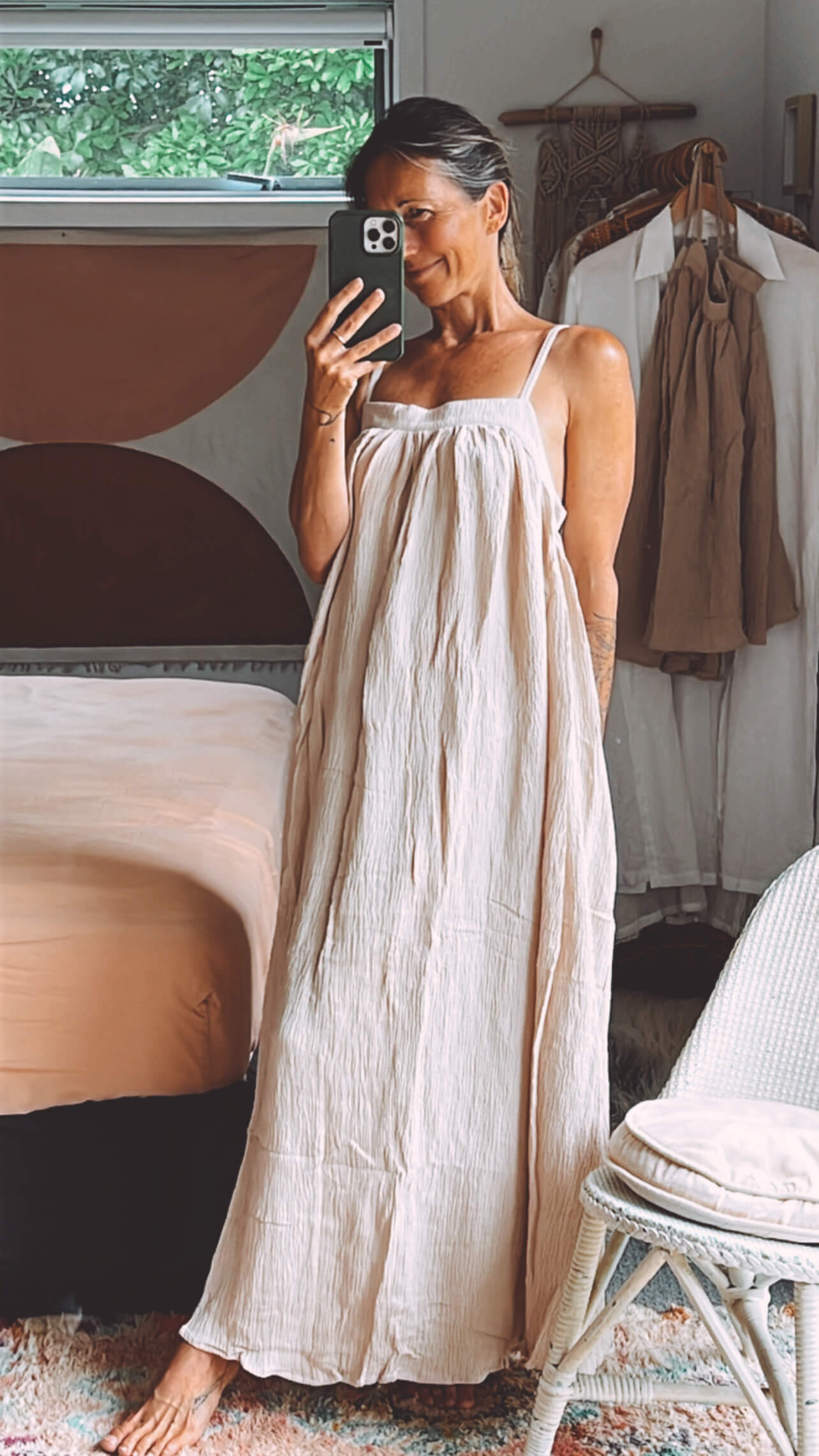 TANAH FOLK // Bay Maxi Dress // Oyster // S/M