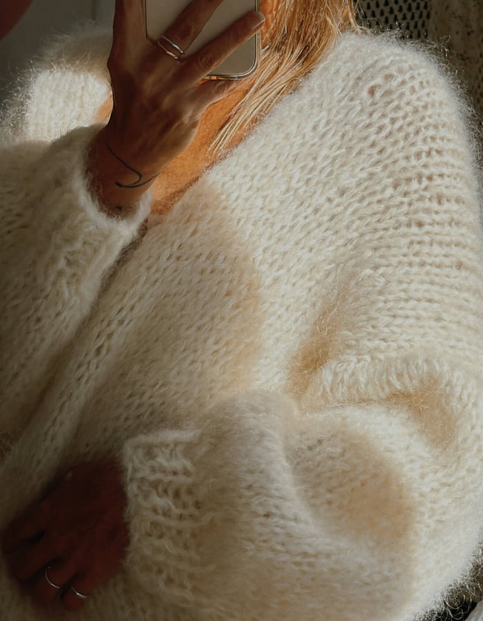 WORN + WILDER // Be Wilder // Mohair Cardi // Cream