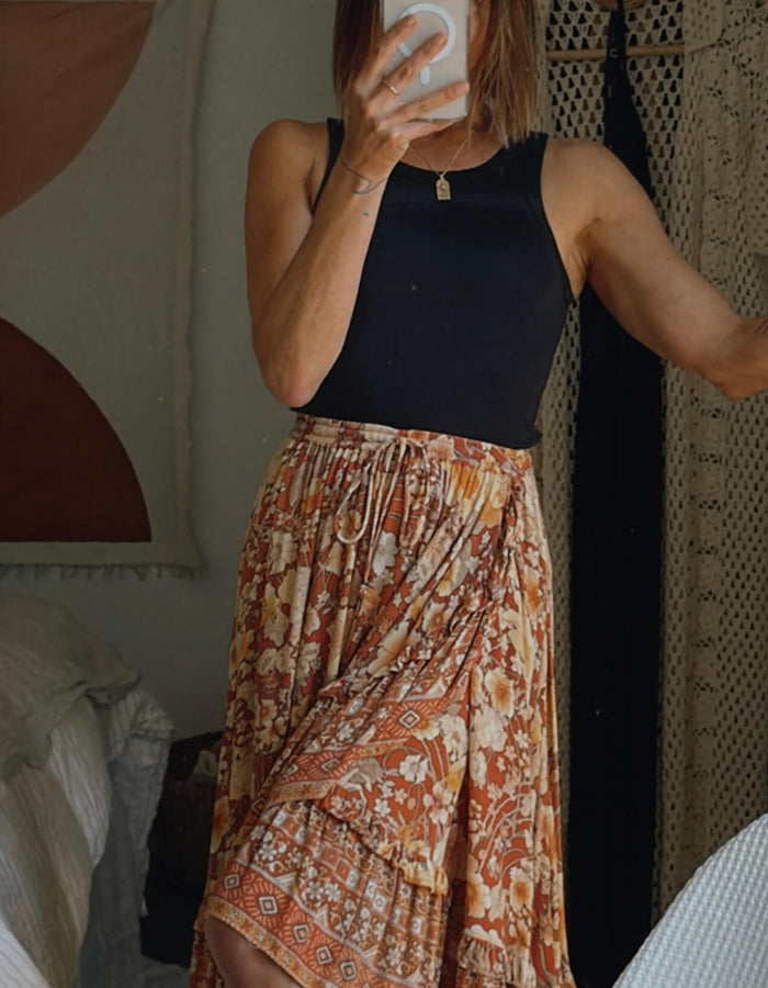 SPELL & THE GYPSY COLLECTIVE // Amethyst Frill Skirt // XS