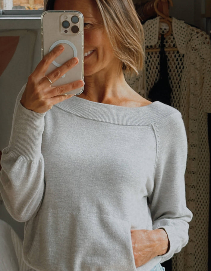 WITCHERY // Wool Blend Jersey // Grey // XXS