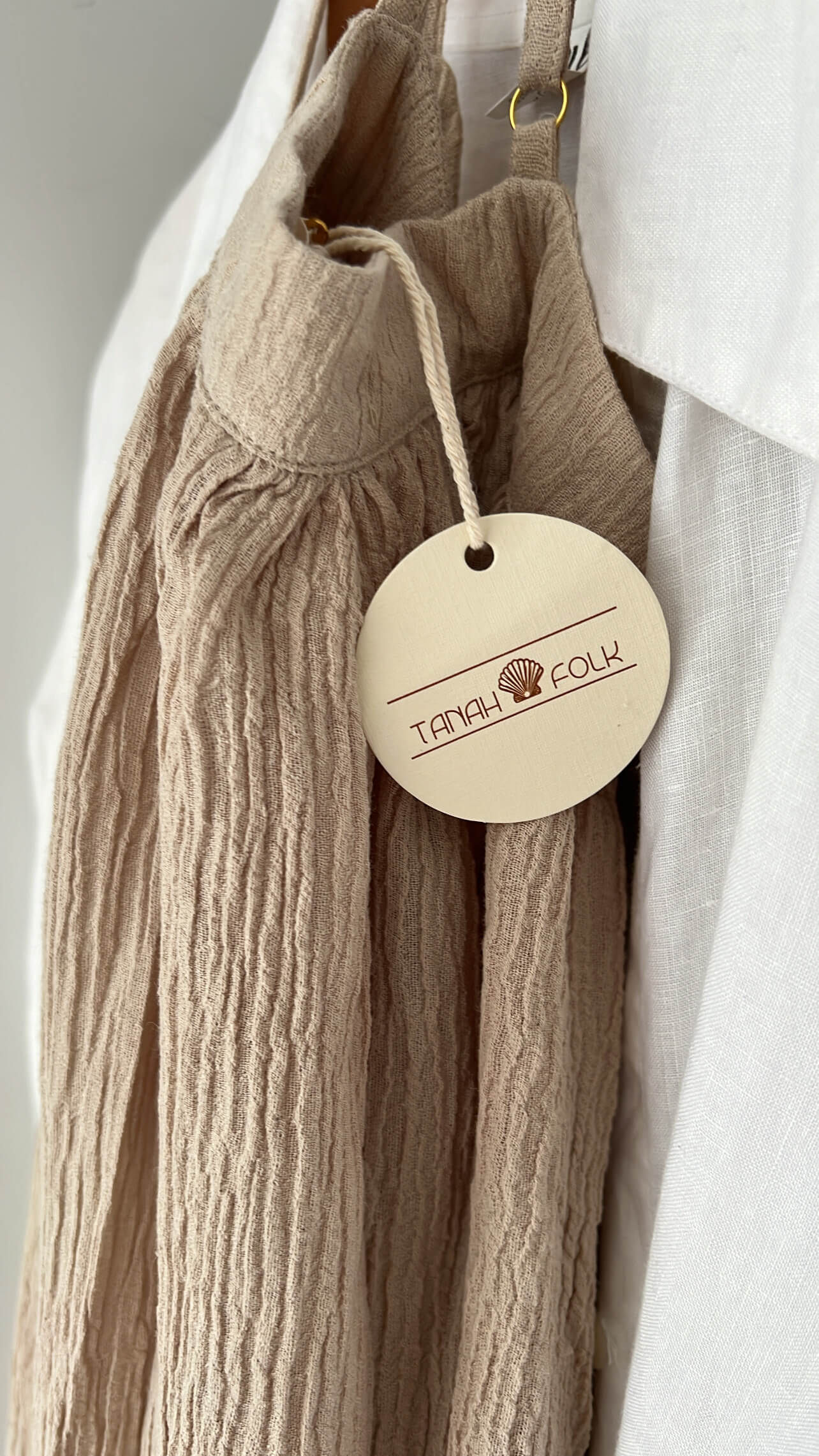 TANAH FOLK // Bay Maxi Dress // Oyster // S/M