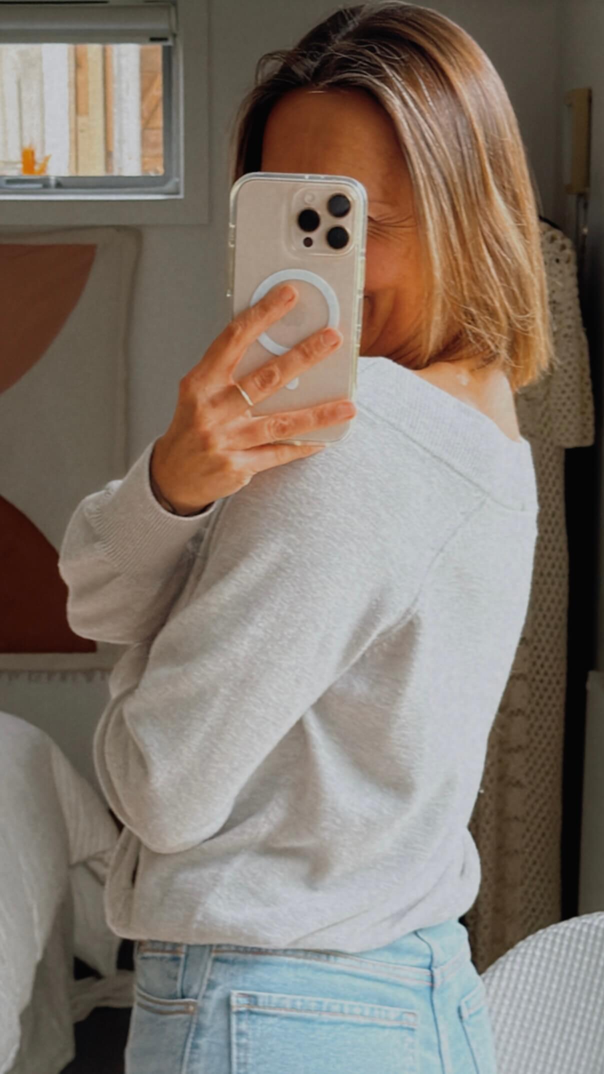 WITCHERY // Wool Blend Jersey // Grey // XXS
