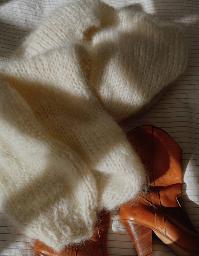 WORN + WILDER // Be Wilder // Mohair Cardi // Cream
