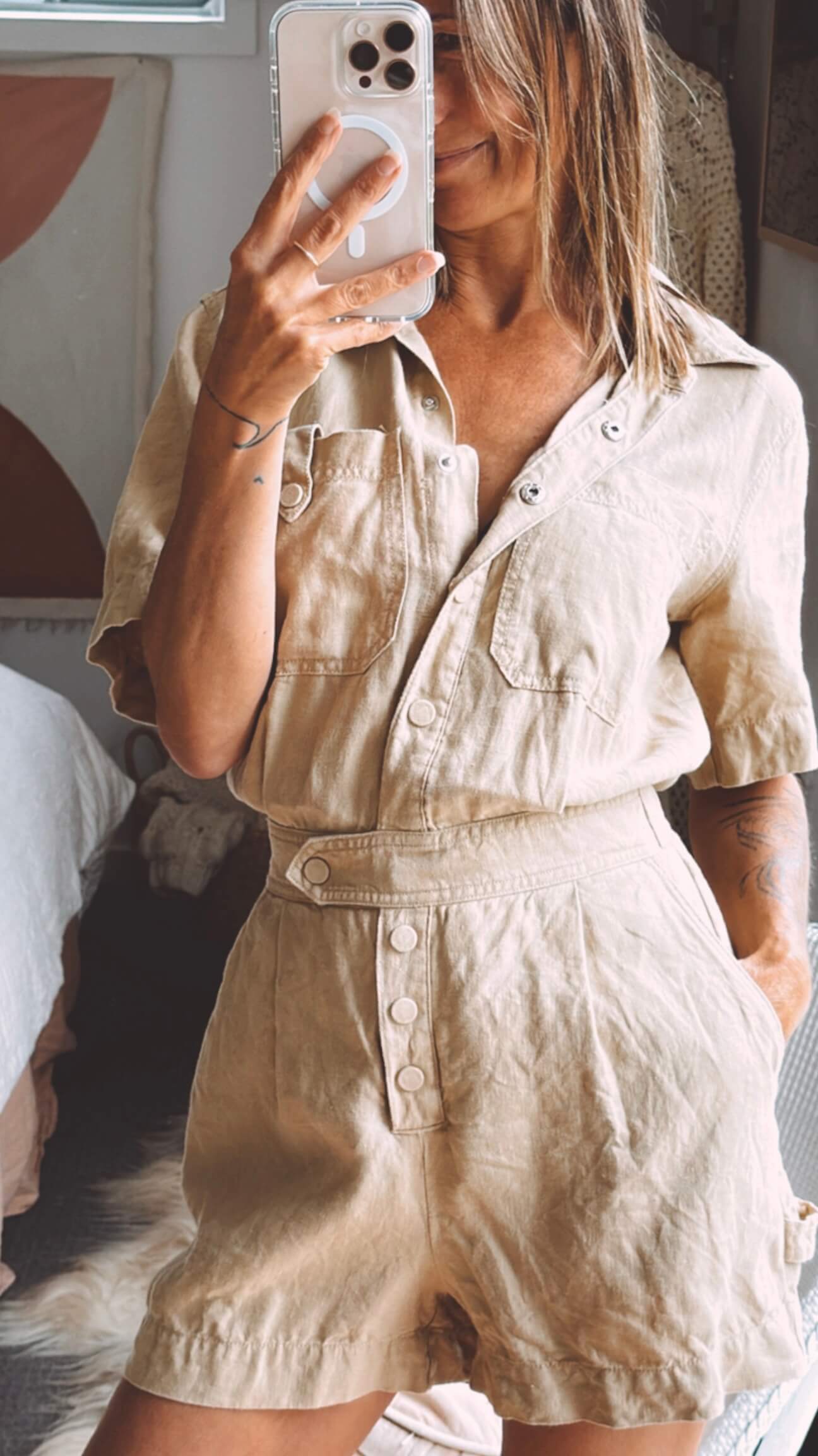 JAG // Linen Jumpsuit // XS