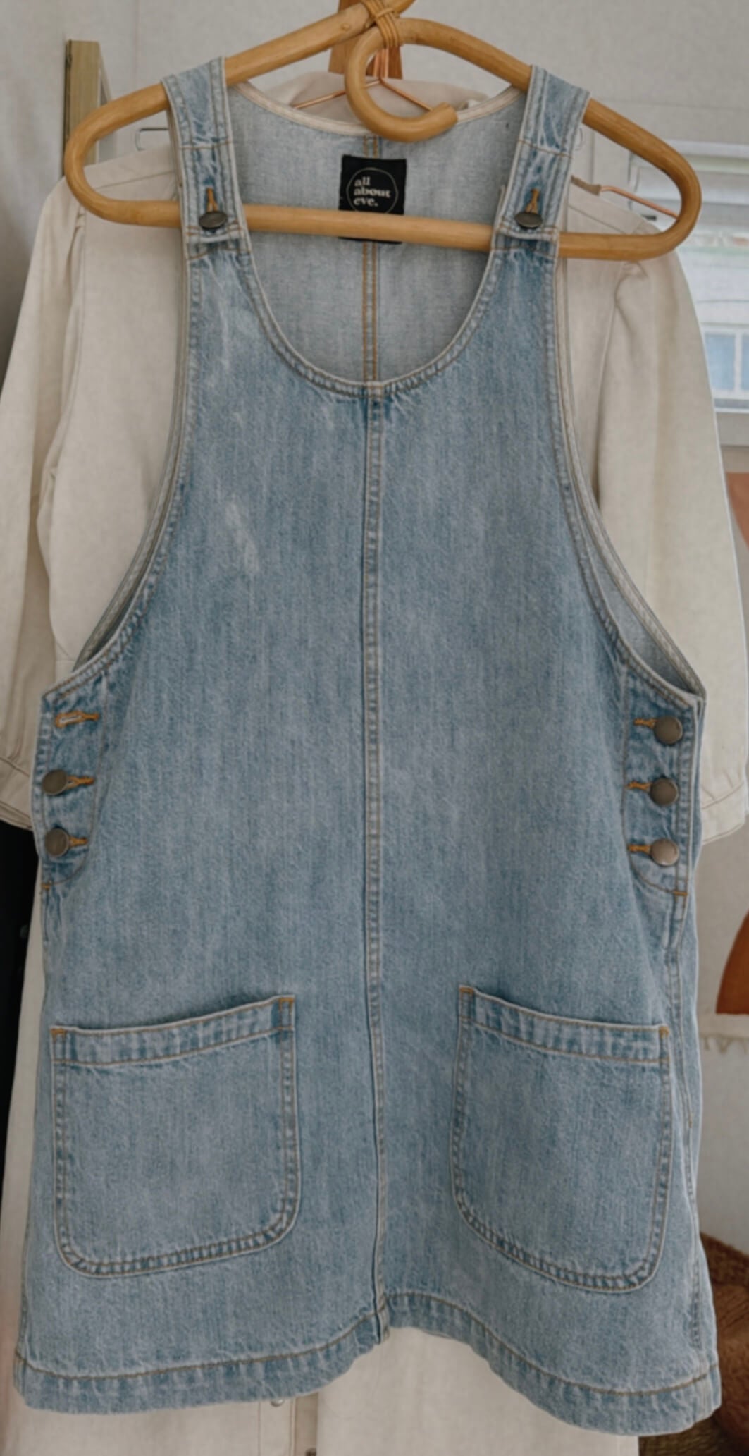 ALL ABOUT EVE // Denim Pinafore Dress // Size 10