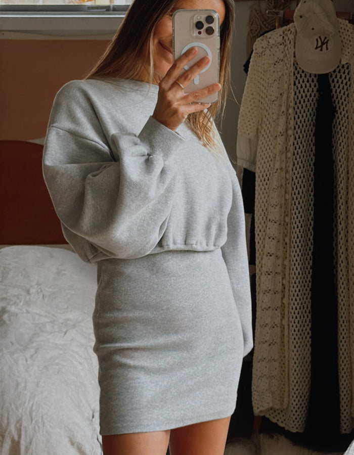 CLOTH // Sweatshirt Dress // Grey // Small