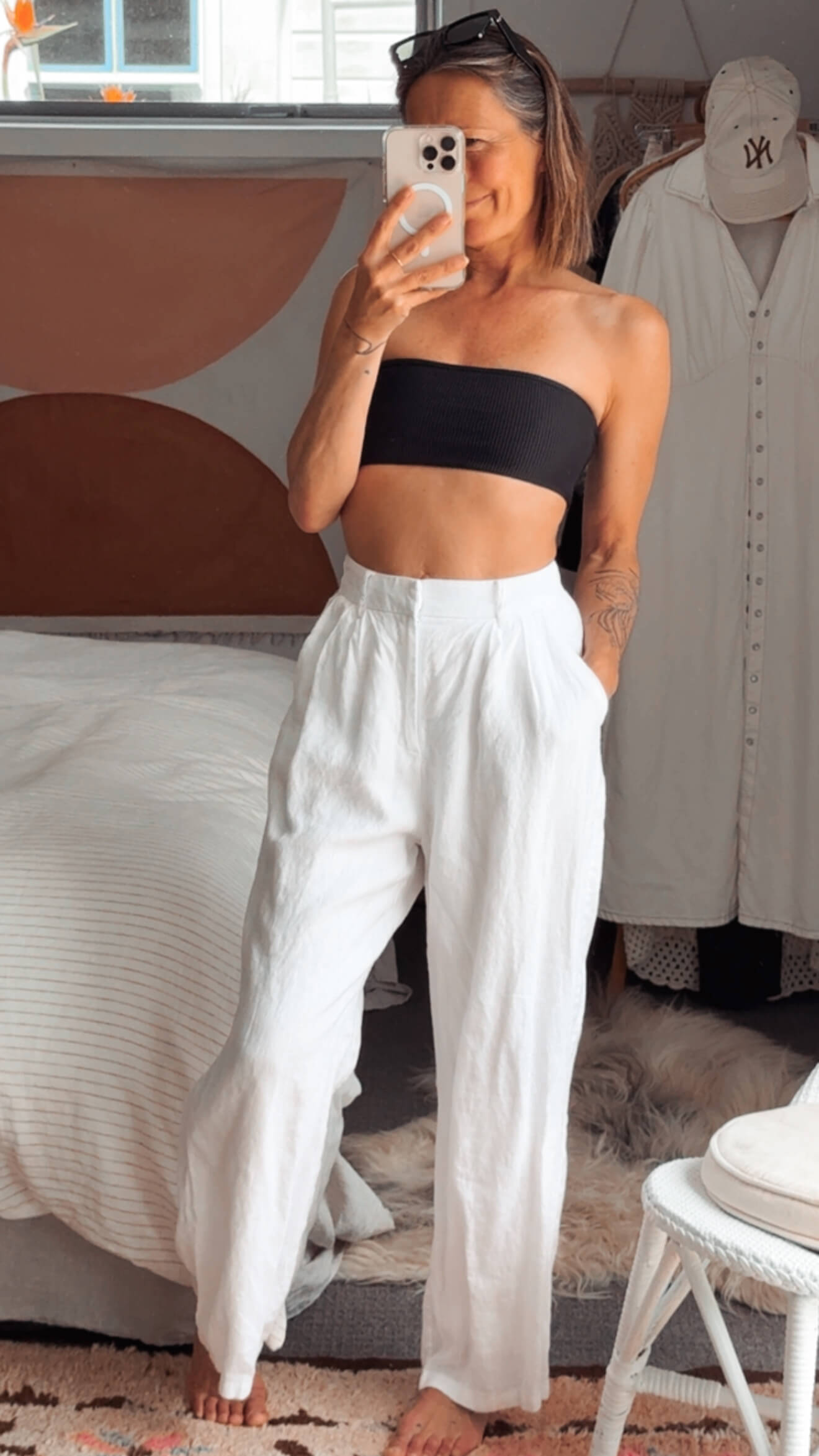 DISSH // Norah White Linen Pants // White // Size 6