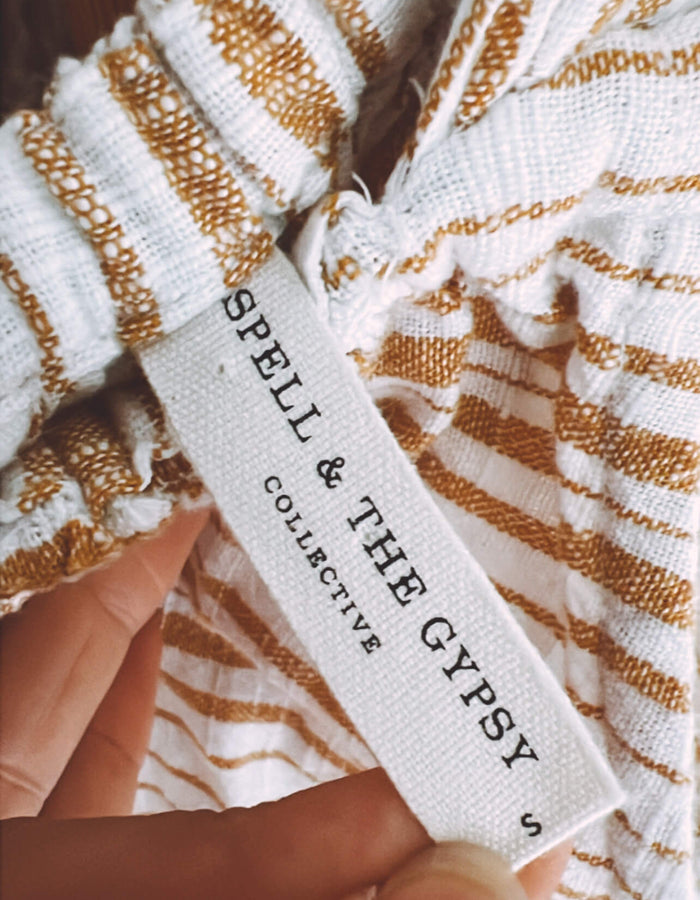 SPELL & THE GYPSY COLLECTIVE // Lady Palm Strappy Mini Dress // Small