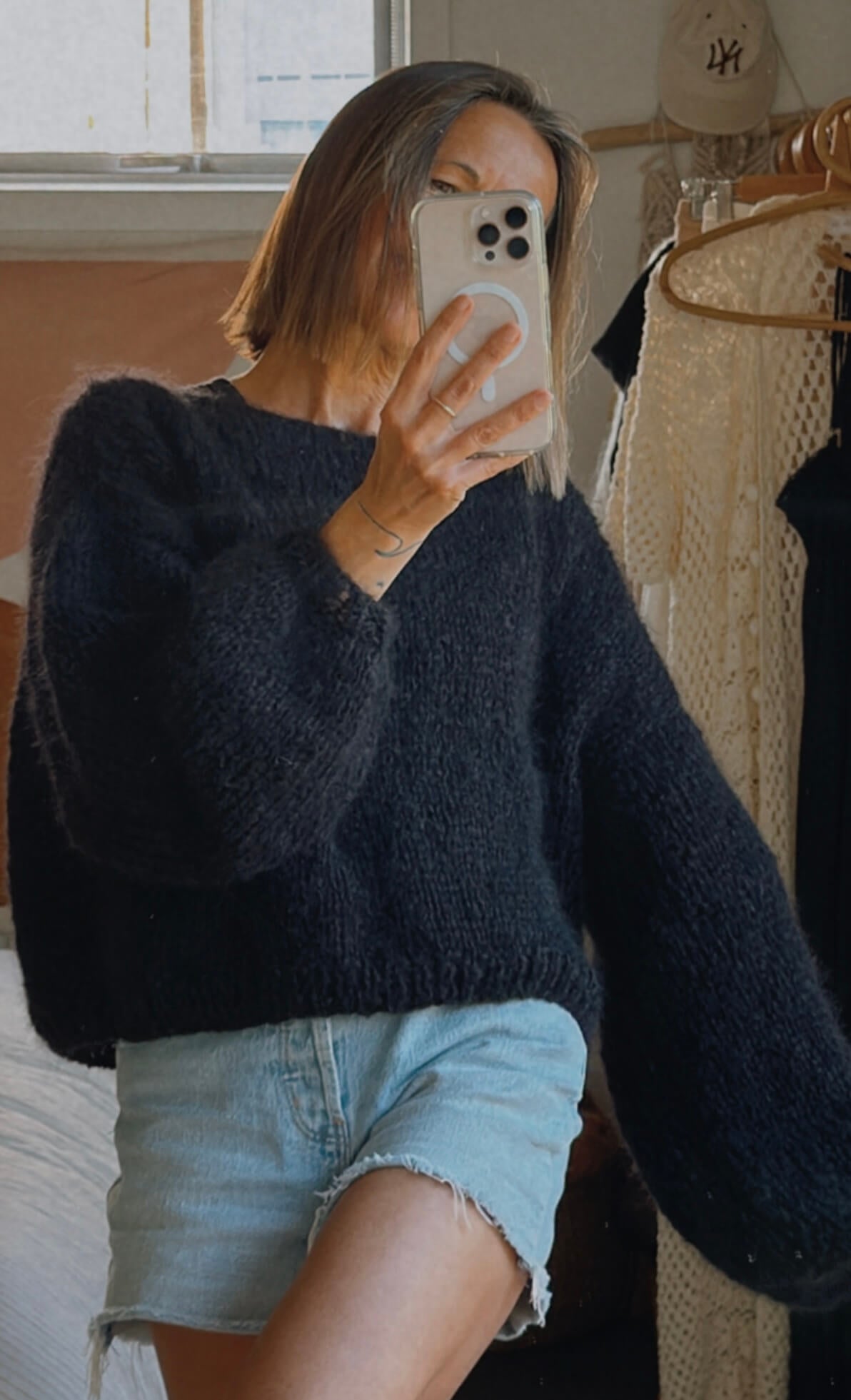 WORN + WILDER // The Cropped Boatneck // Black