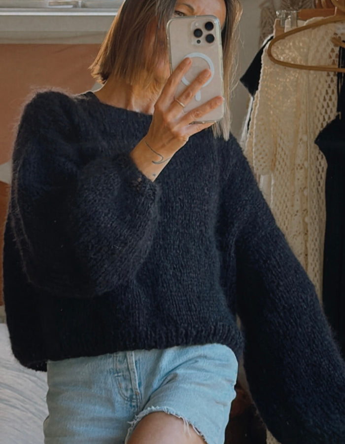WORN + WILDER // The Cropped Boatneck // Black