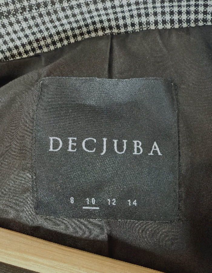 DECJUBA // Herringbone Blazer // Linen Blend // Size 10