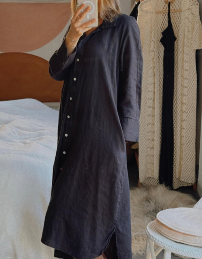 ZARA // Shirt Dress // Black // Medium