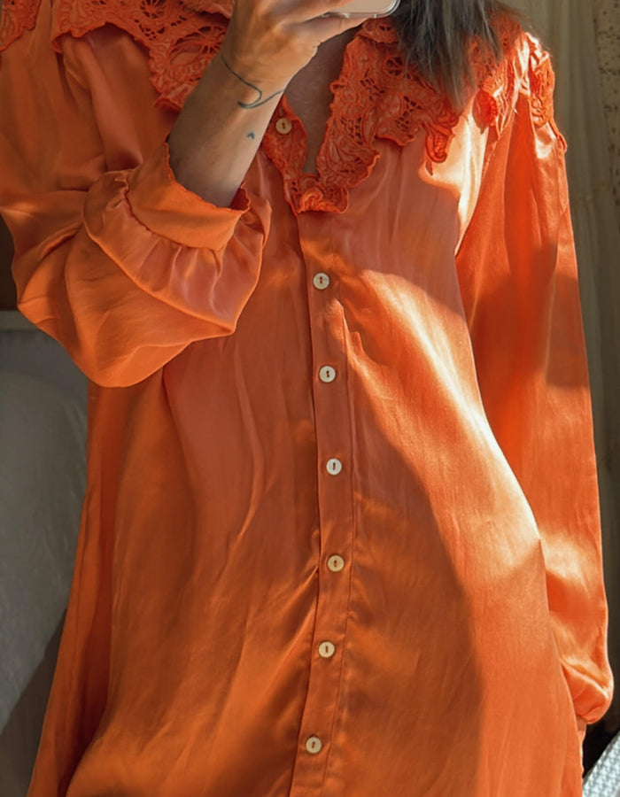 CHASING UNICORNS // Coral Silk Dress // BNWT // Large