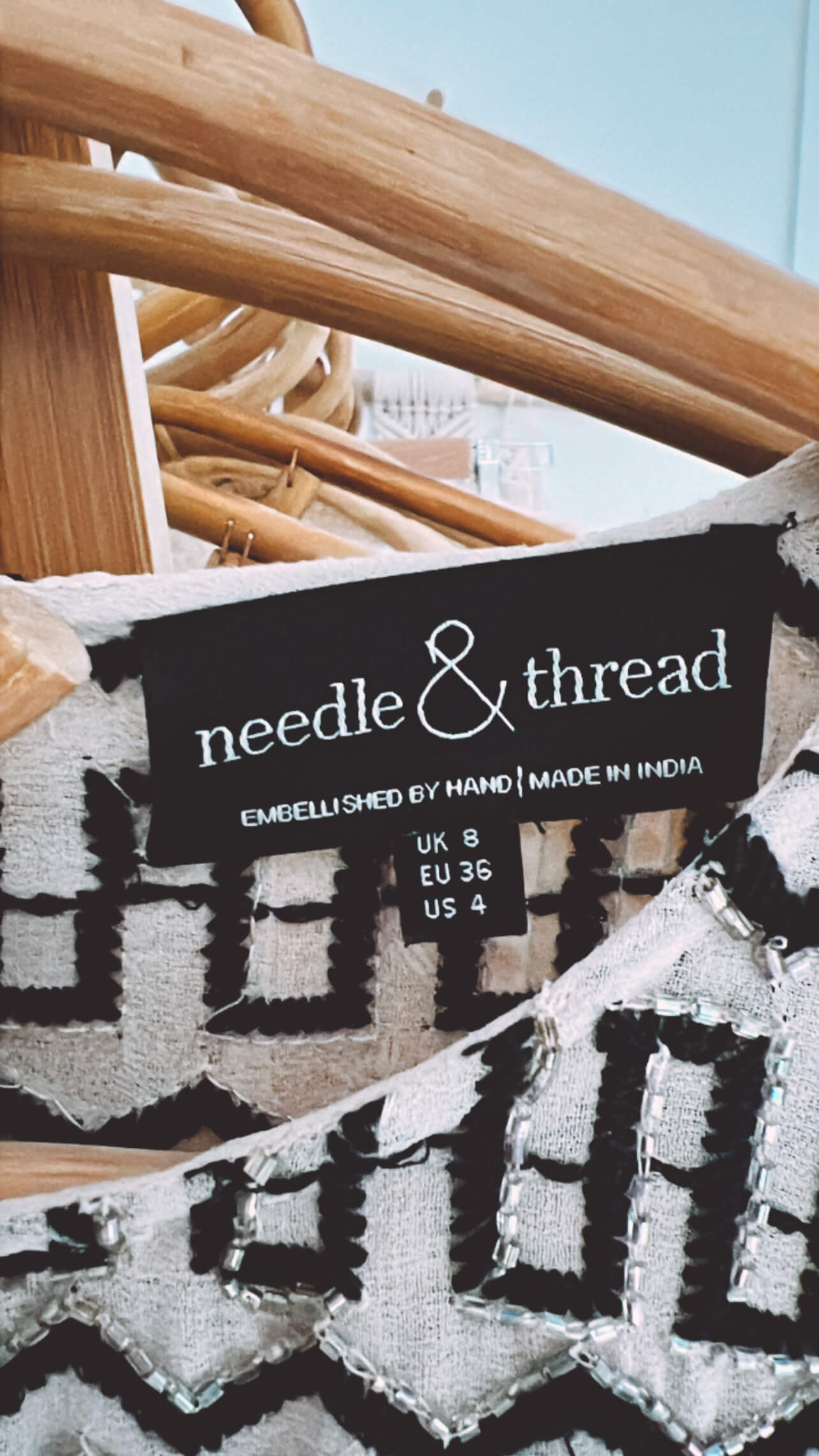 NEEDLE & THREAD // Beaded Mini Dress // Size 8