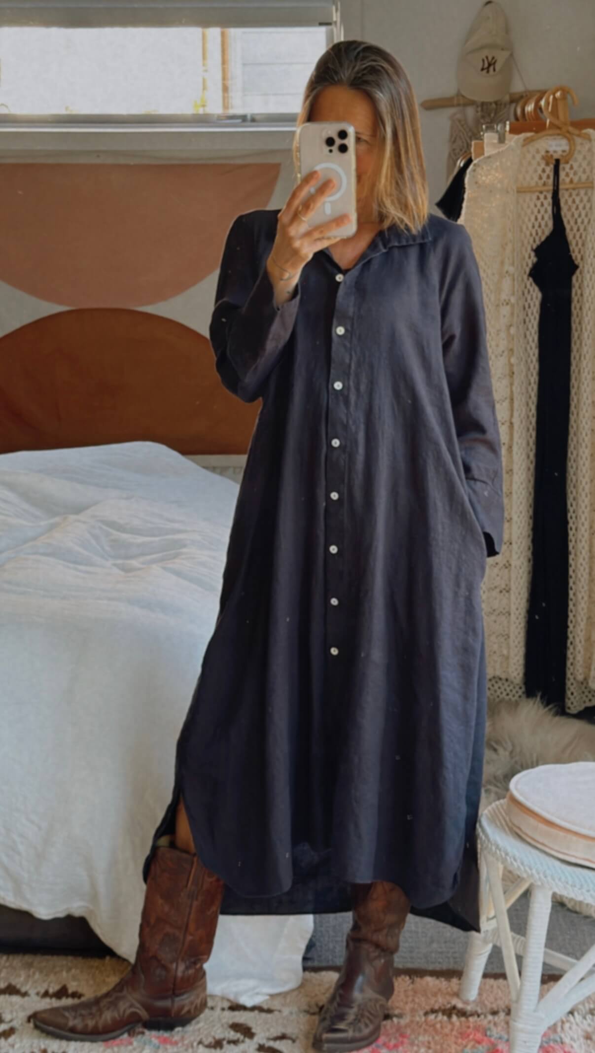 ZARA // Shirt Dress // Black // Medium