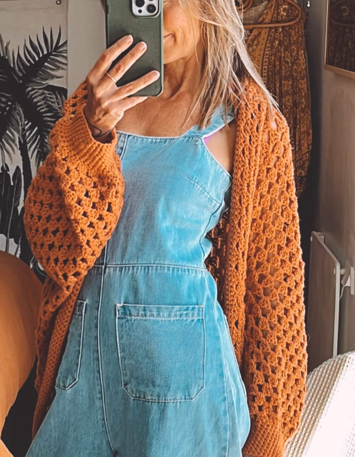 Oversized Crochet Cardi // Free Size