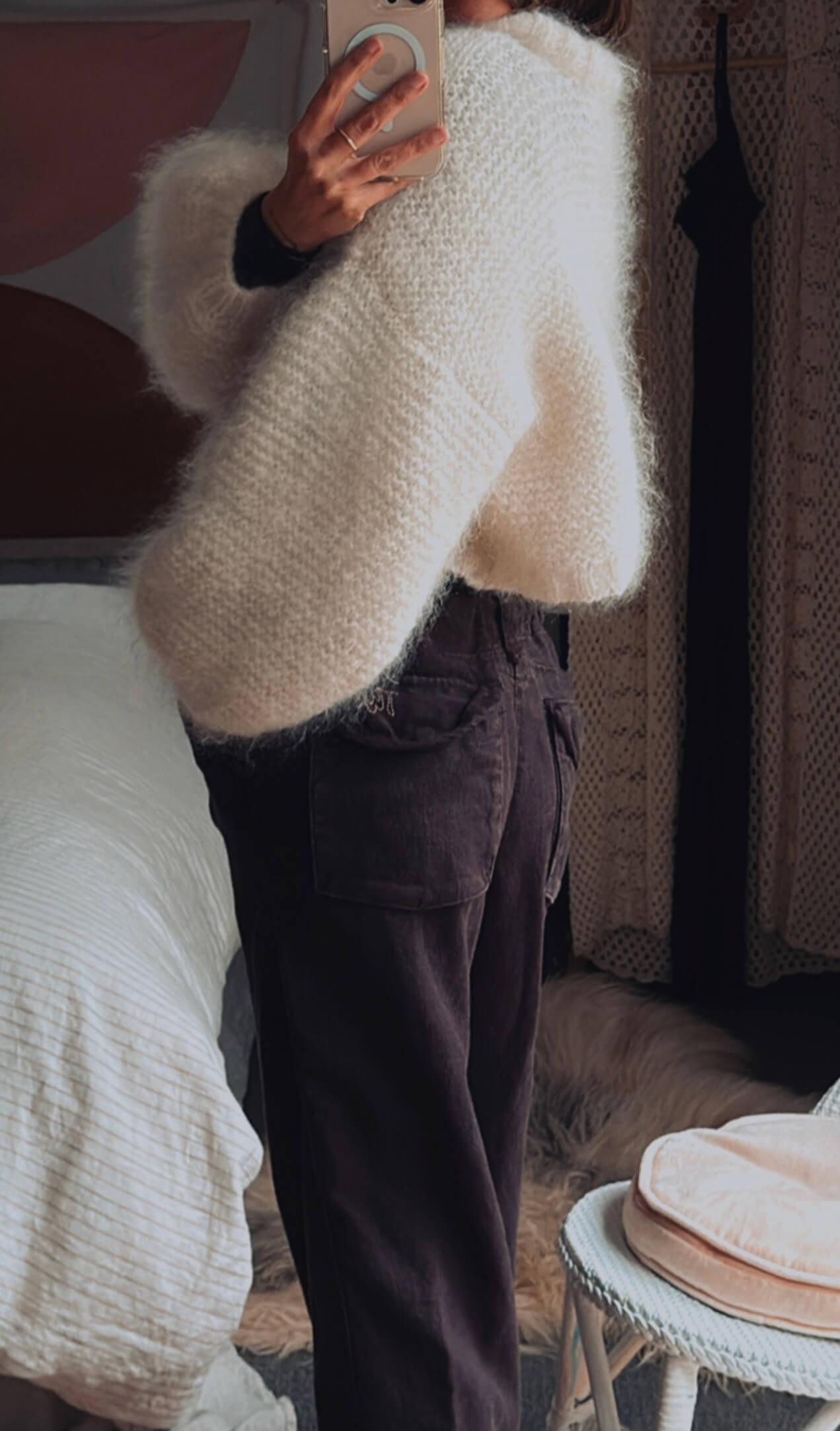 TOM WOLFE // Wide Legged Ramie Pants // Chocolate // Small