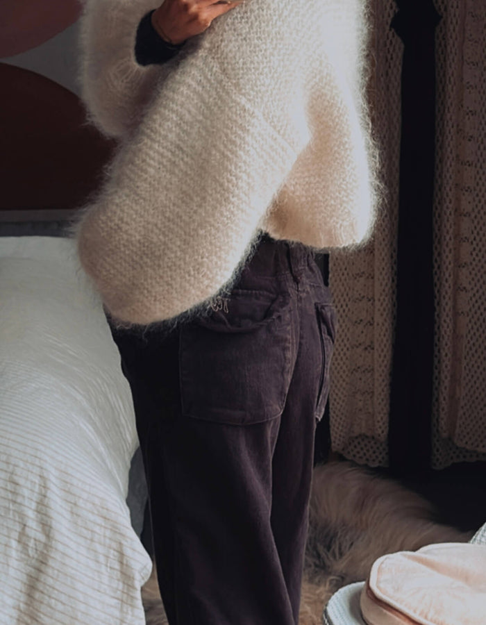 TOM WOLFE // Wide Legged Ramie Pants // Chocolate // Small
