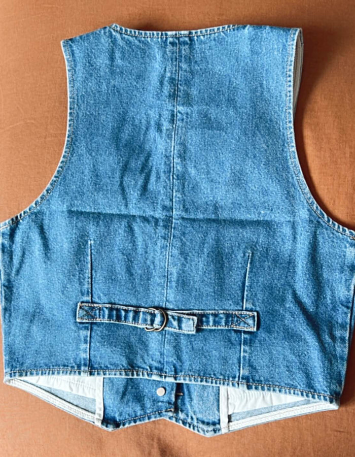 ROLLA'S // Dallas Vest // Chloe Recycled // Mid-Vintage Blue