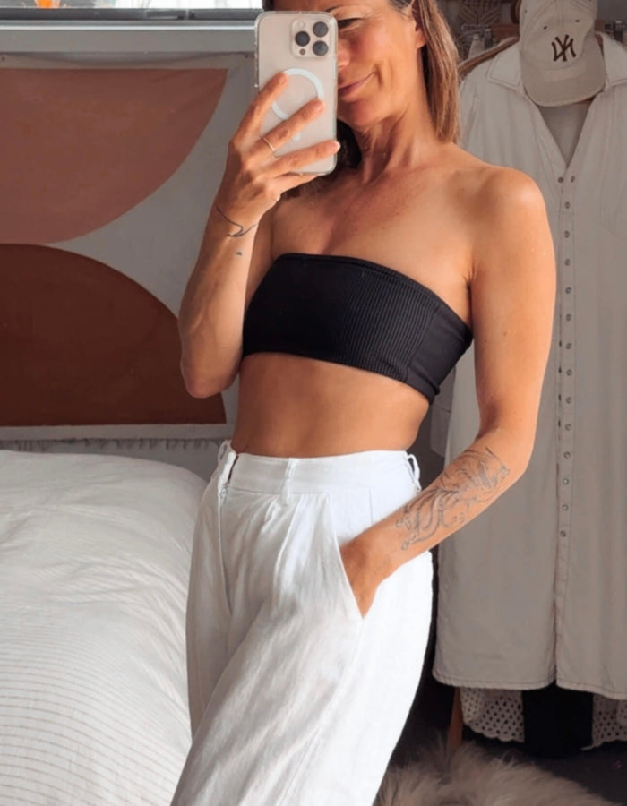 DISSH // Norah White Linen Pants // White // Size 6