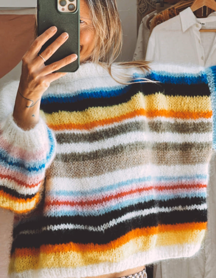 WORN + WILDER // The Stripy Cropped Crew // Custom Order