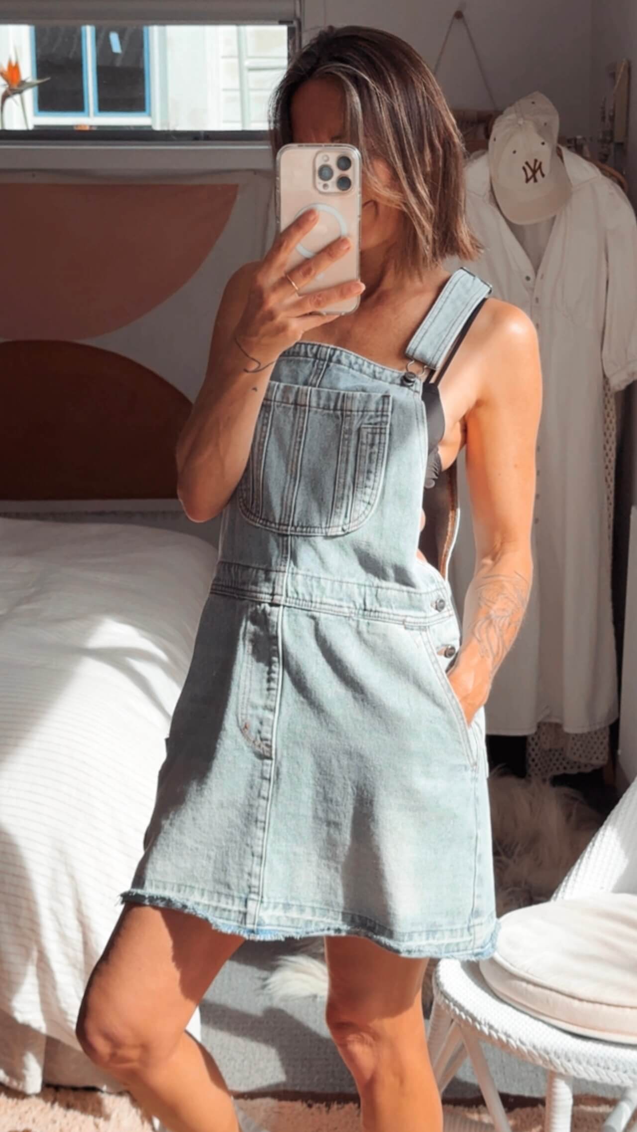 ONE TEASPOON // Denim Pinafore Dress // Small
