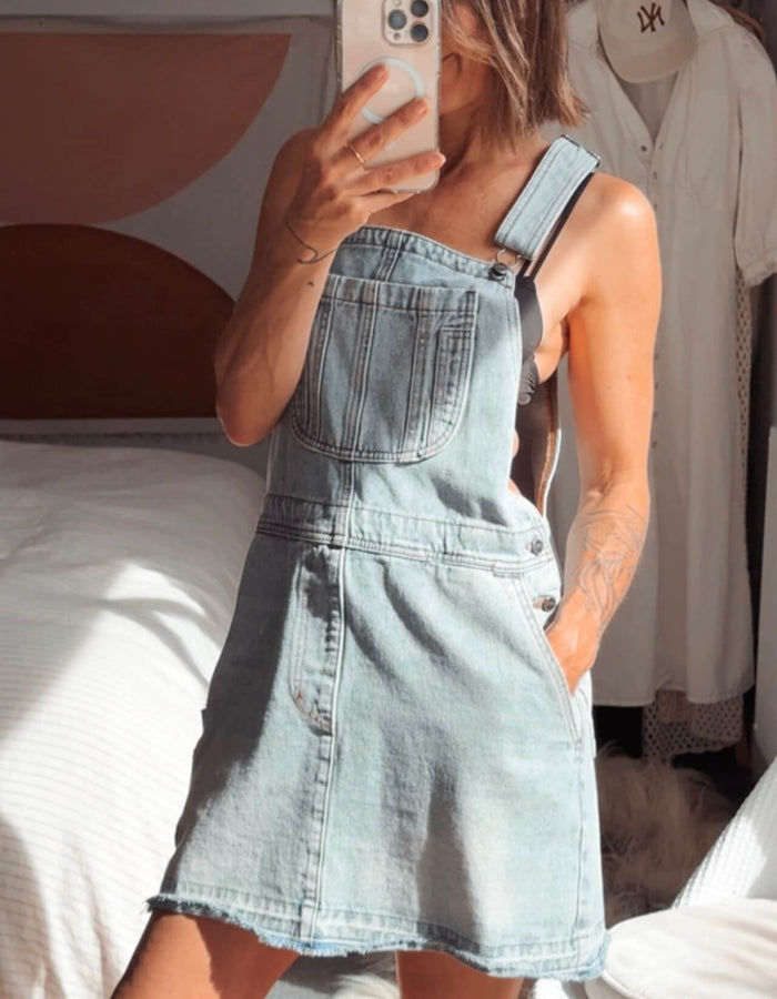 ONE TEASPOON // Denim Pinafore Dress // Small