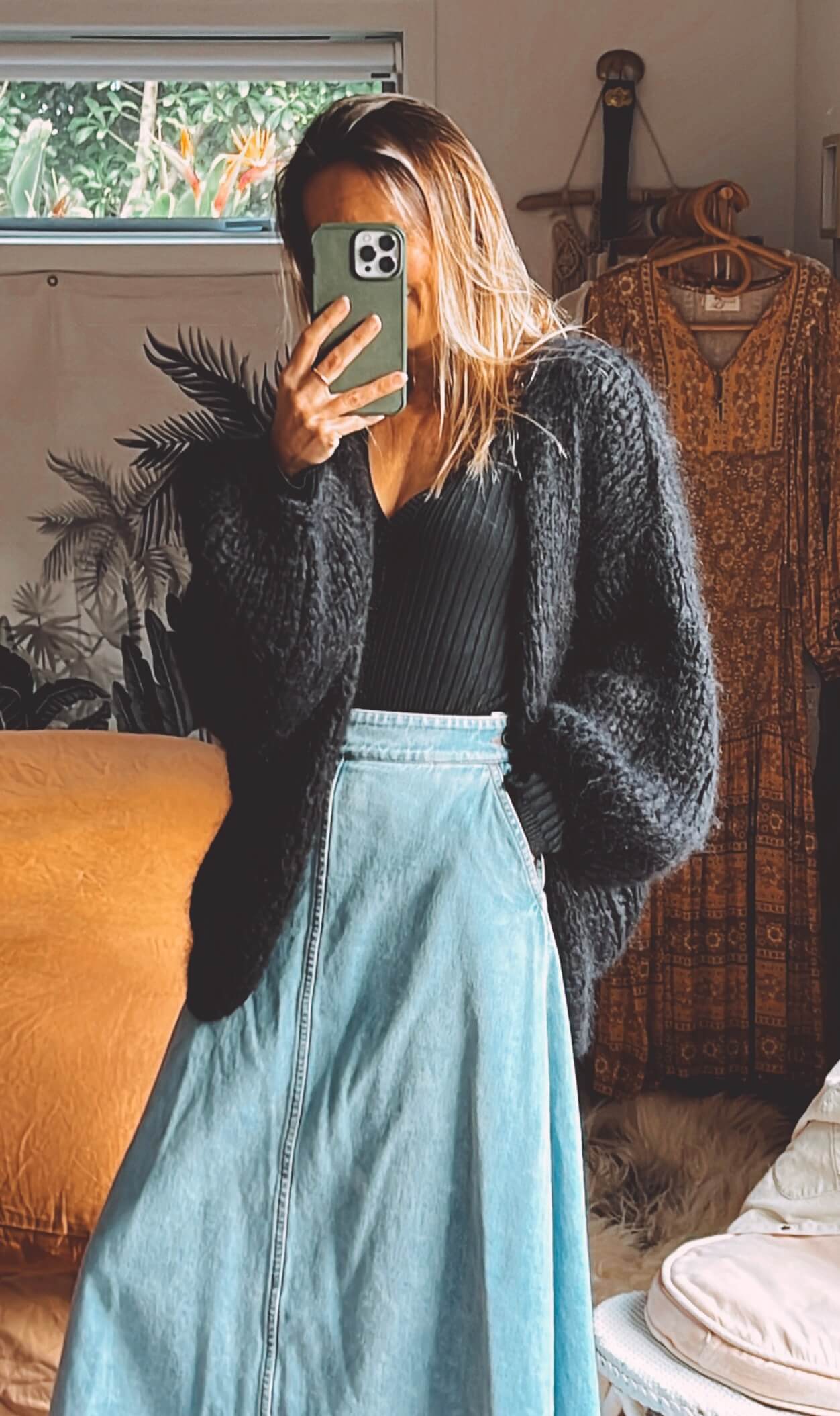 WORN + WILDER // Be Wilder // Mohair Cardi // Black