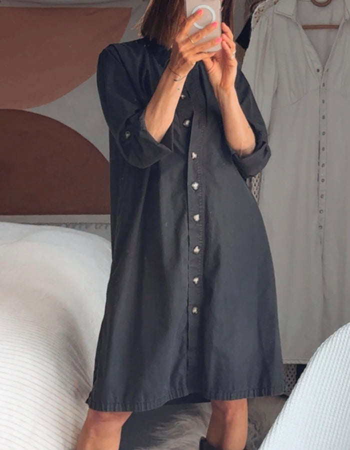 TRENERY // Shirt Dress // Black // Size 12