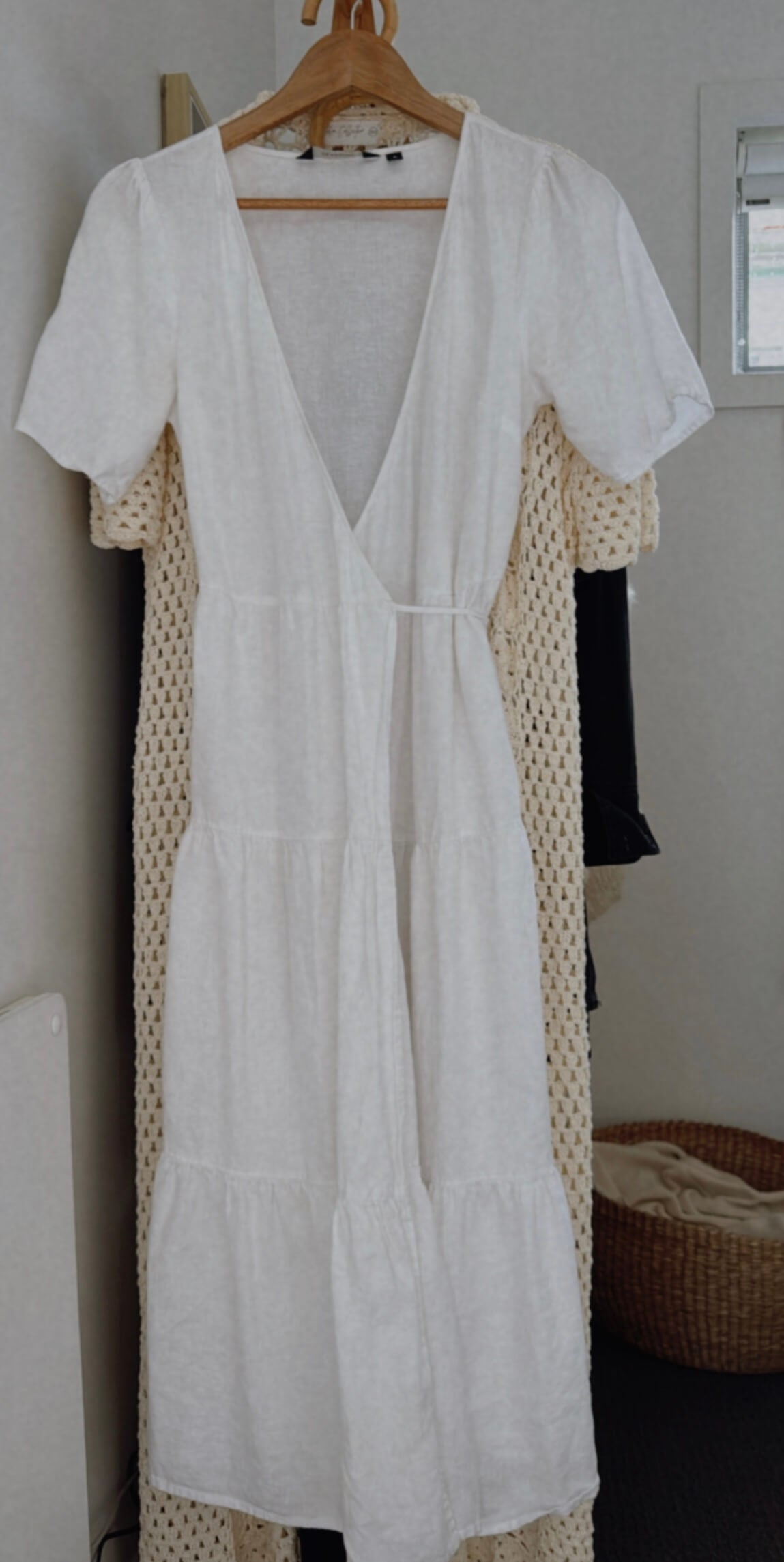 GLASSONS // Wrap Dress // White Cotton // Size 8
