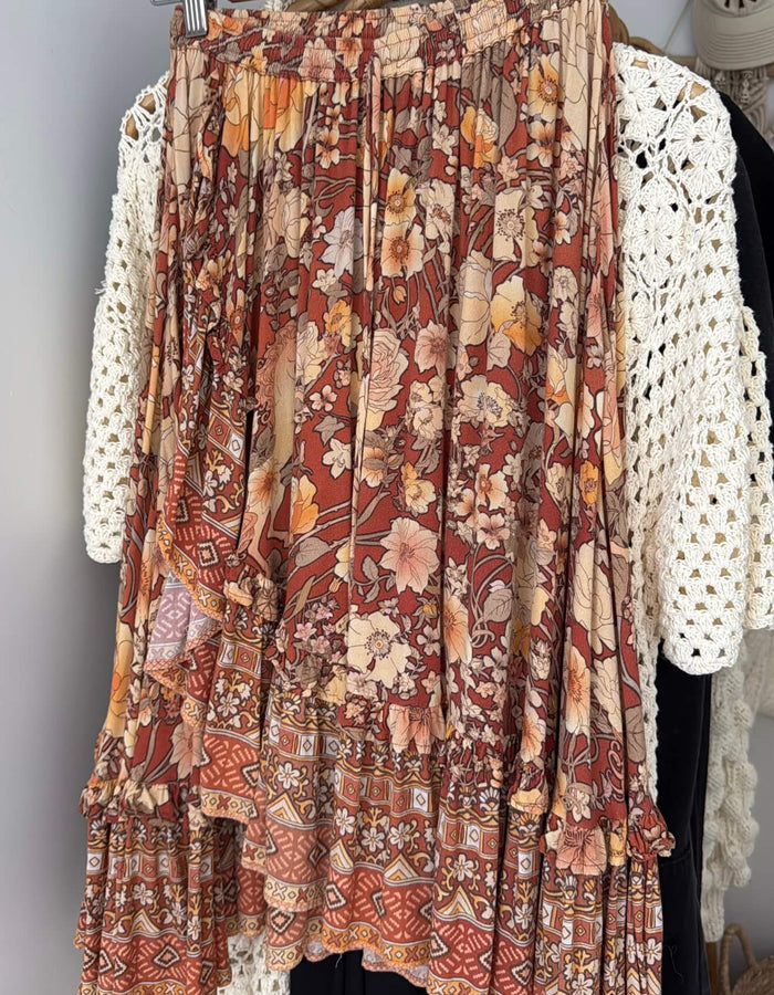 SPELL & THE GYPSY COLLECTIVE // Amethyst Frill Skirt // XS