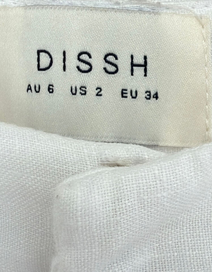 DISSH // Norah White Linen Pants // White // Size 6