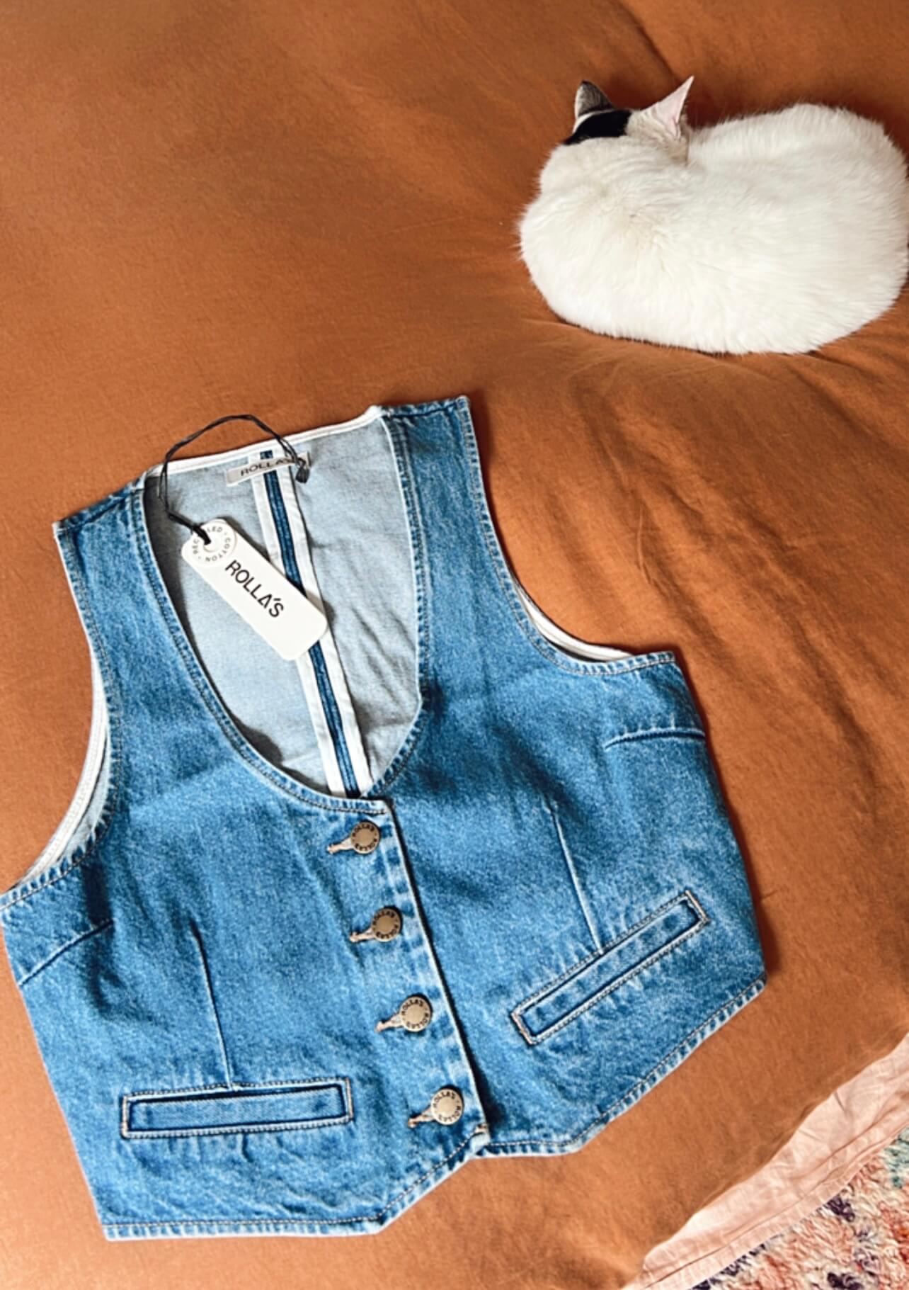 ROLLA'S // Dallas Vest // Chloe Recycled // Mid-Vintage Blue