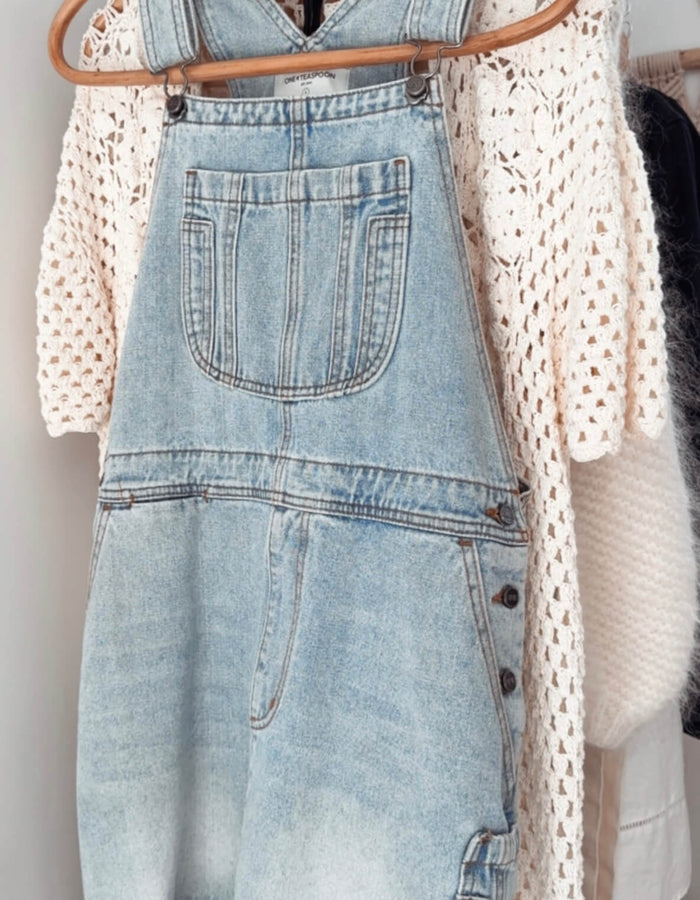 ONE TEASPOON // Denim Pinafore Dress // Small