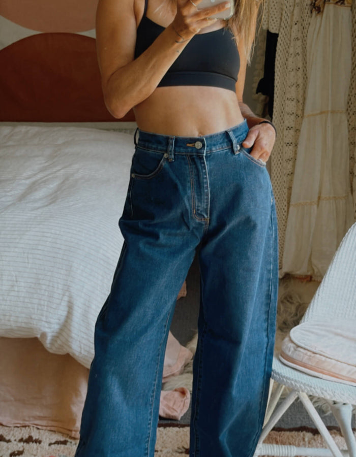 ROLLA'S Gigi Barrel Jean // Forever Blue