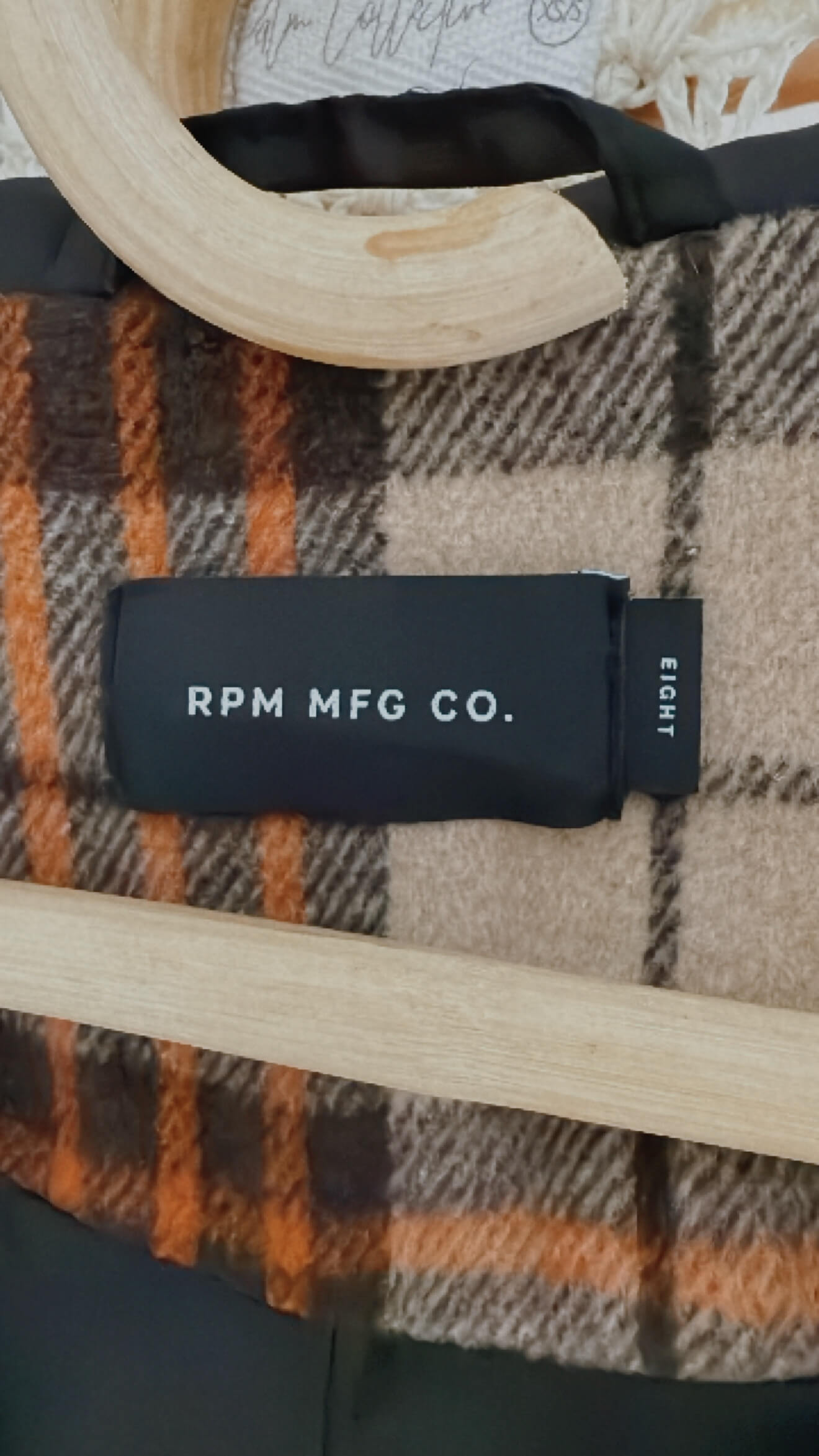 RPM // Checked Woollen Duffel Coat // Size 8