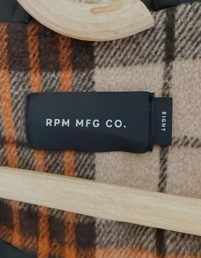 RPM // Checked Woollen Duffel Coat // Size 8
