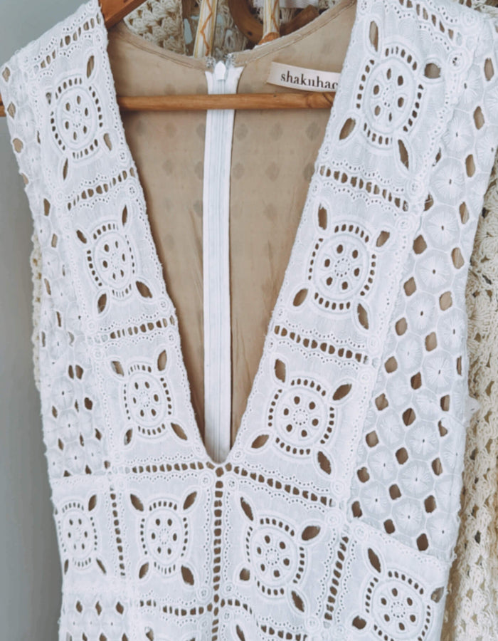 SHAKUHACHI // Diamond Debby // Deep V Dress // Size 8