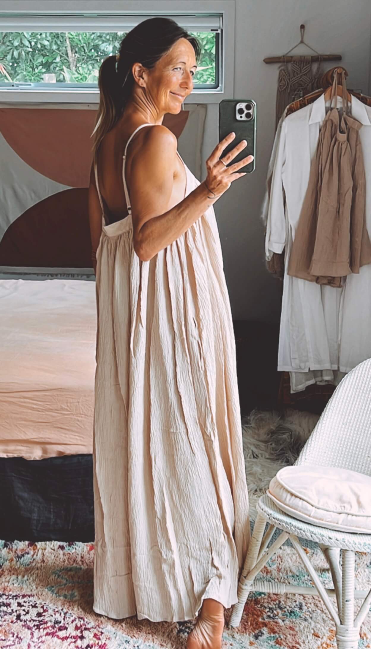 TANAH FOLK // Bay Maxi Dress // Oyster // S/M