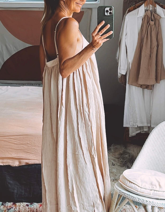 TANAH FOLK // Bay Maxi Dress // Oyster // S/M
