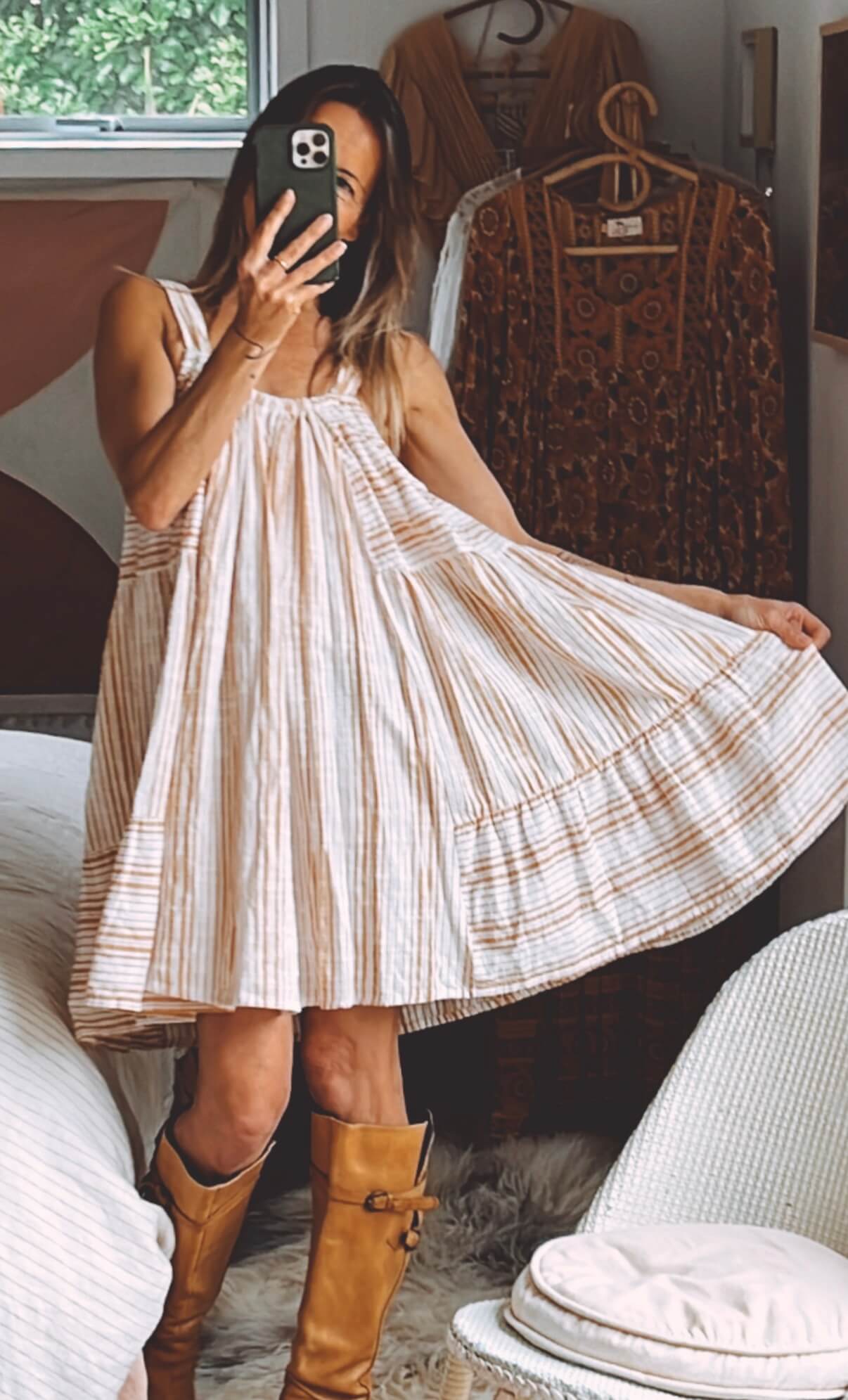 SPELL & THE GYPSY COLLECTIVE // Lady Palm Strappy Mini Dress // Small