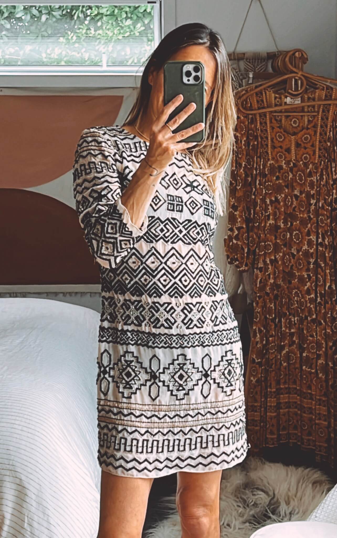 NEEDLE & THREAD // Beaded Mini Dress // Size 8