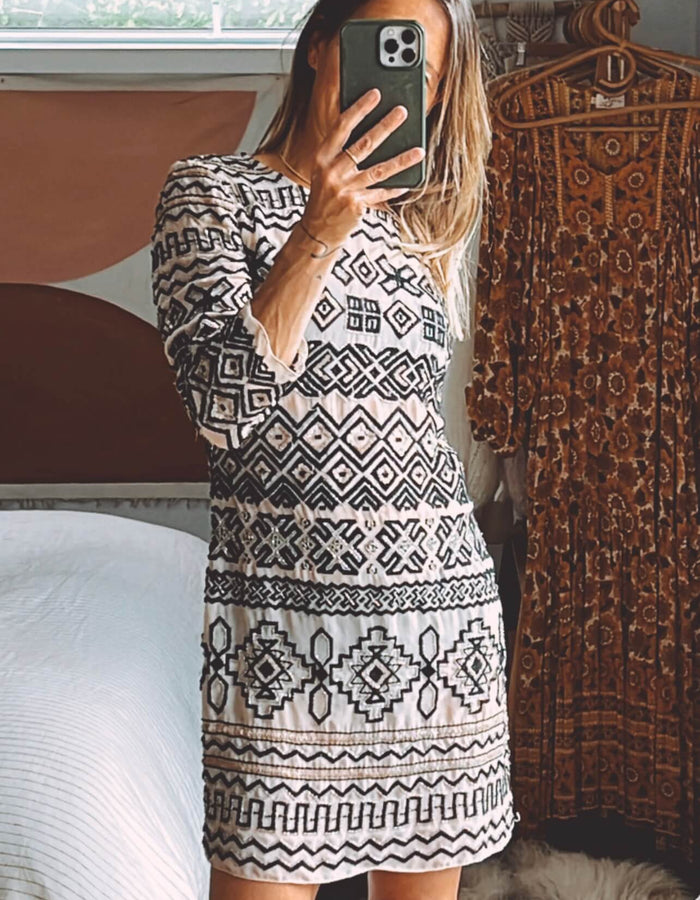 NEEDLE & THREAD // Beaded Mini Dress // Size 8
