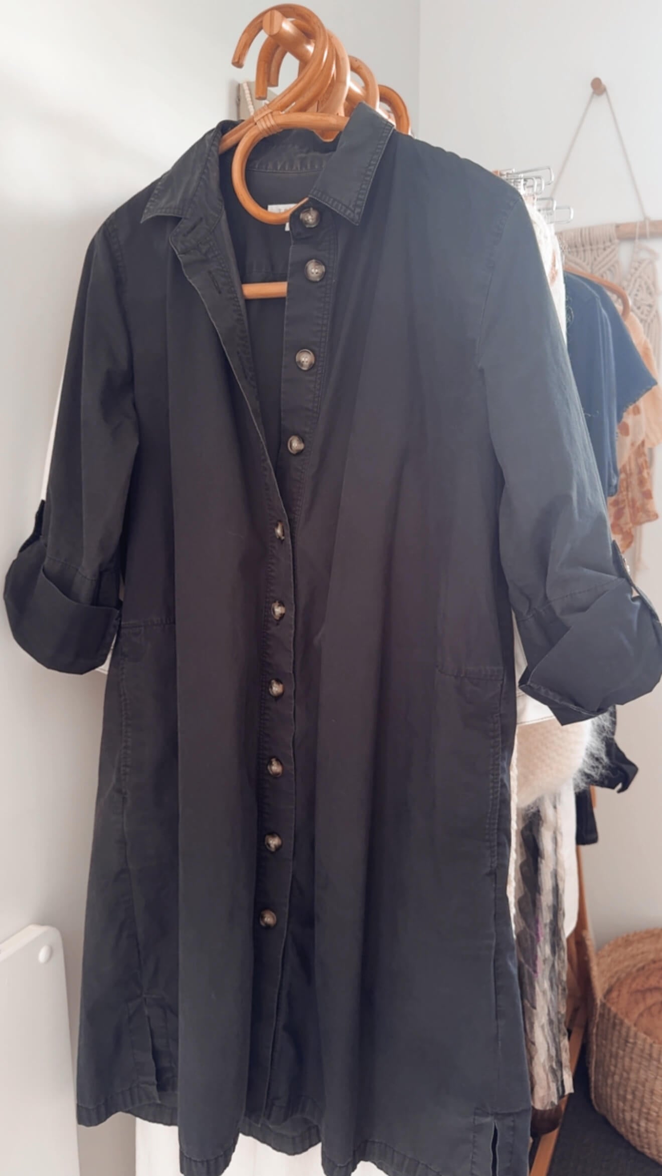TRENERY // Shirt Dress // Black // Size 12