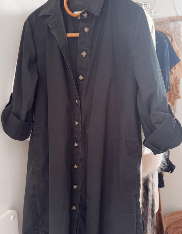 TRENERY // Shirt Dress // Black // Size 12