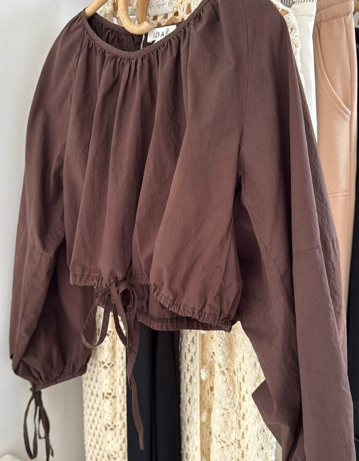 IDAĒ // Balloon Blouse // Chocolate // Size 8