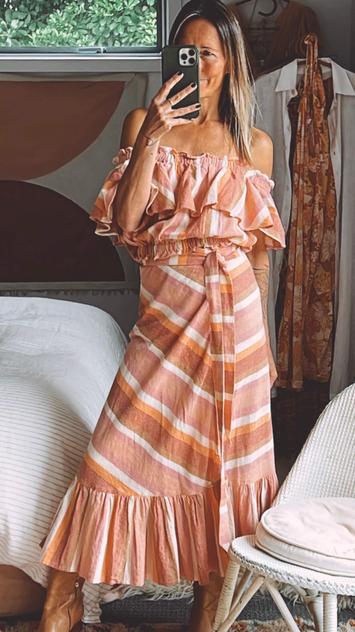 SPELL & THE GYPSY COLLECTIVE // Carnival Wrap Skirt // Sherbert Stripe // Medium