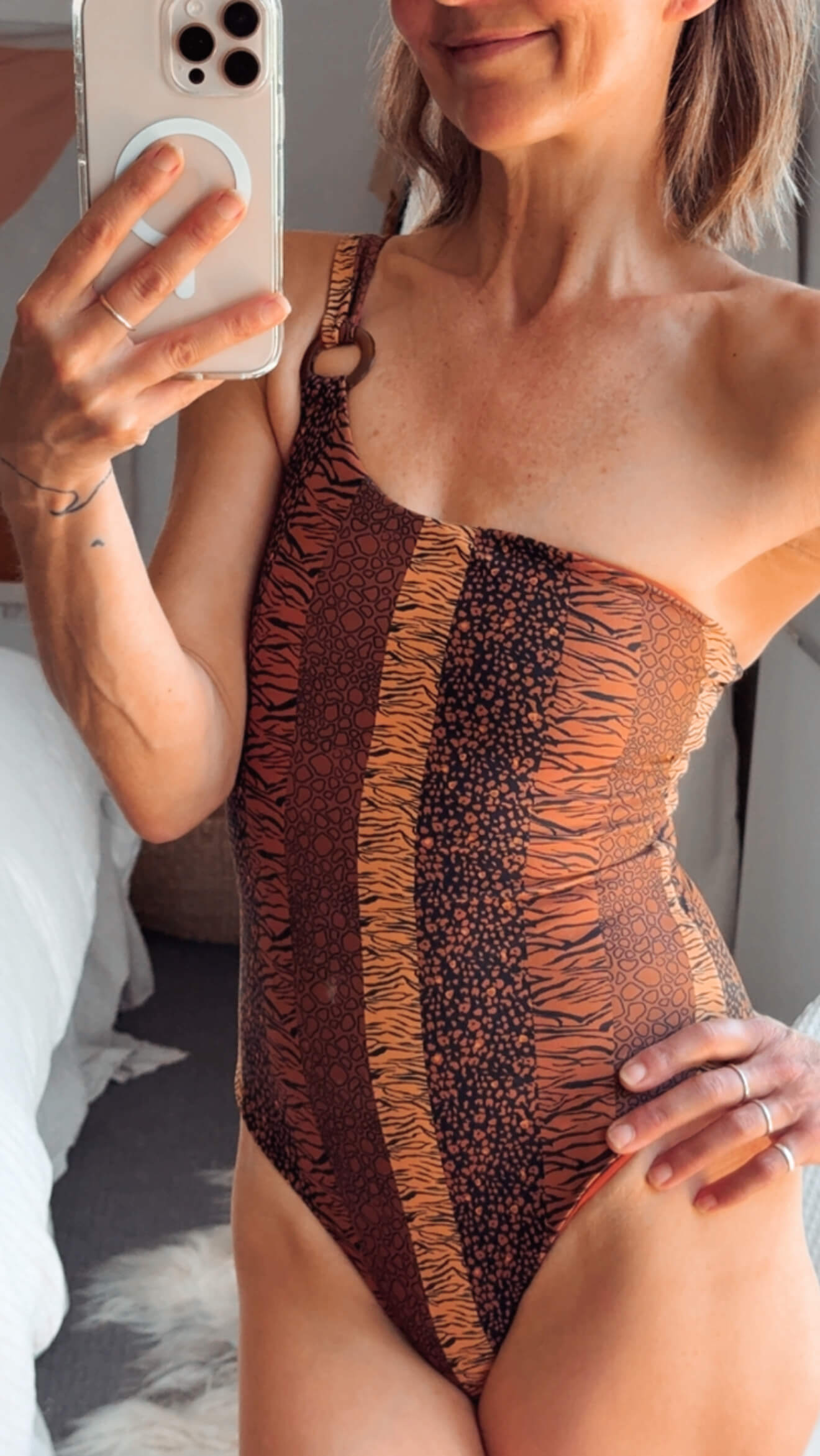 HOUSE OF HARLOW // 1960 // One Piece Swimsuit // Jungle Animal Print // XS